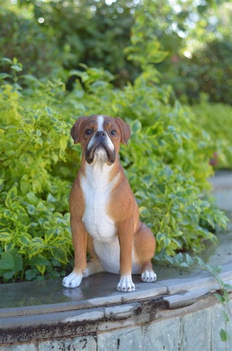 metal boxer dog statue|outdoor boxer dog statues.